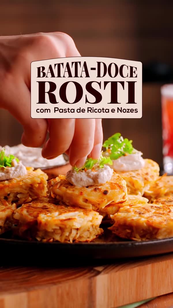 Rosti de batata-doce com pastinha de ricota