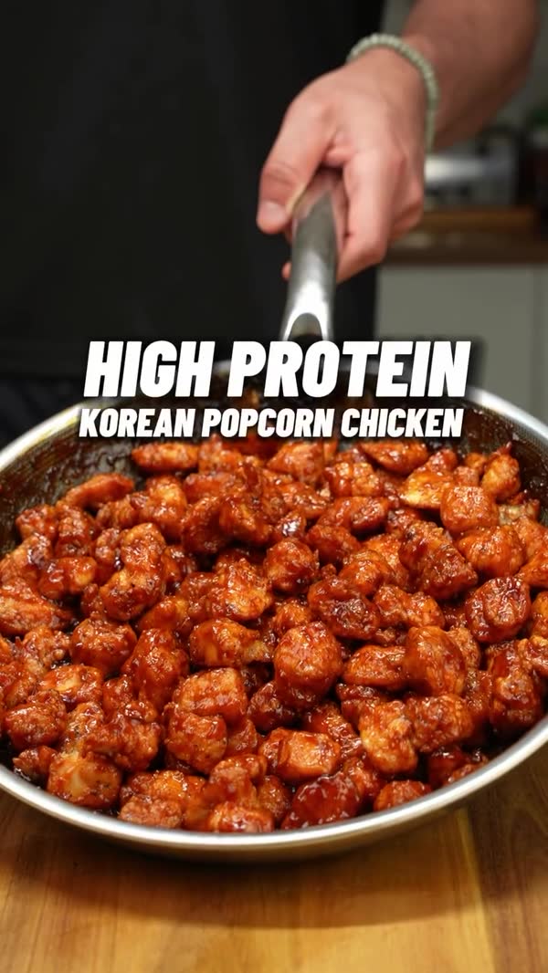 Frango popcorn coreano proteico