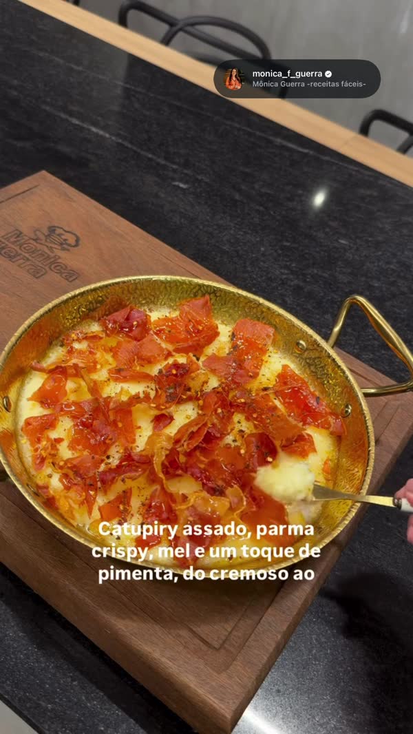 Catupiry assado com parma crispy