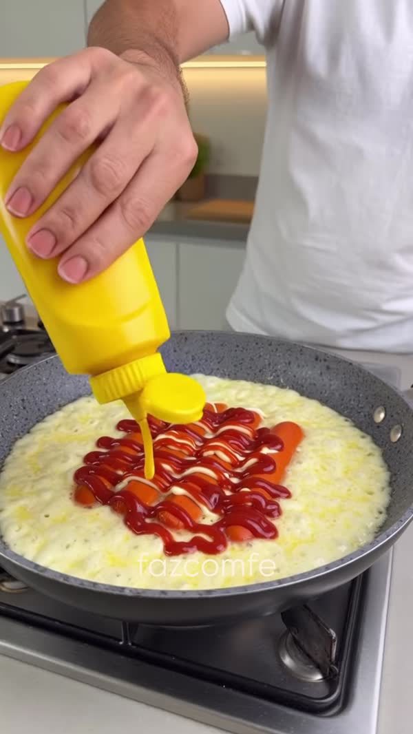 Lanche de salsicha com queijo
